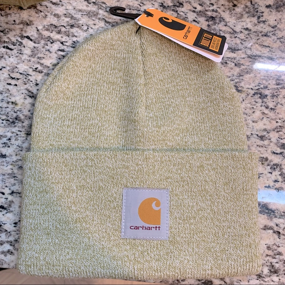 Carhartt olive green knit beanie